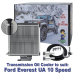 Dual Heavy Duty Transmission Oil Cooler Kit to suit Ford Everest UA with 10R80 10 Speed Auto