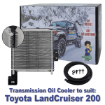 Dual Heavy Duty Transmission Oil Cooler Kit to suit Toyota LandCruiser 200 Series with 5, 6 & 8 Speed Auto