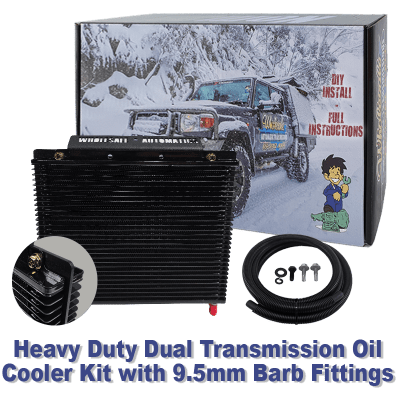 Universal Black 38 Transmission Cooler (DIY Installation Box)