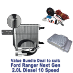 Bundle Deal - Ford Ranger Next Gen 2.0L Diesel 10 Speed: Trans Cooler, Cast Pan, Temp Gauge