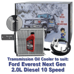 Ford Everest Next Gen 2.0L Diesel suitable Dual Heavy Duty Transmission Oil Cooler Kit  - 10 Speed